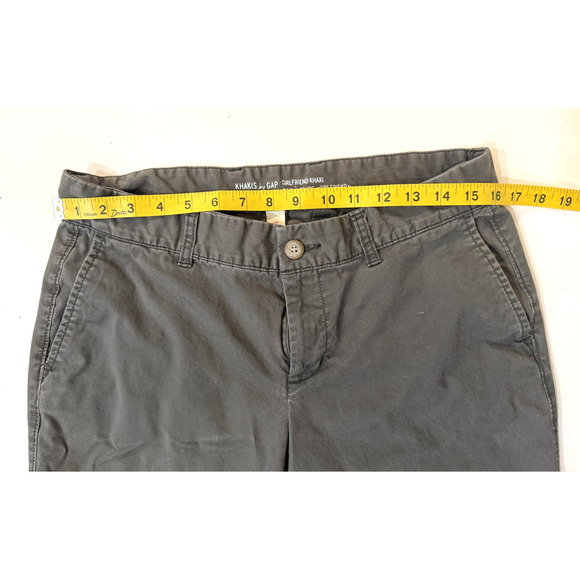 Gap Pants Womens 8 Green Khakis by Gap Girlfriend Khaki Chino Casual Minimalist - Picture 5 of 6